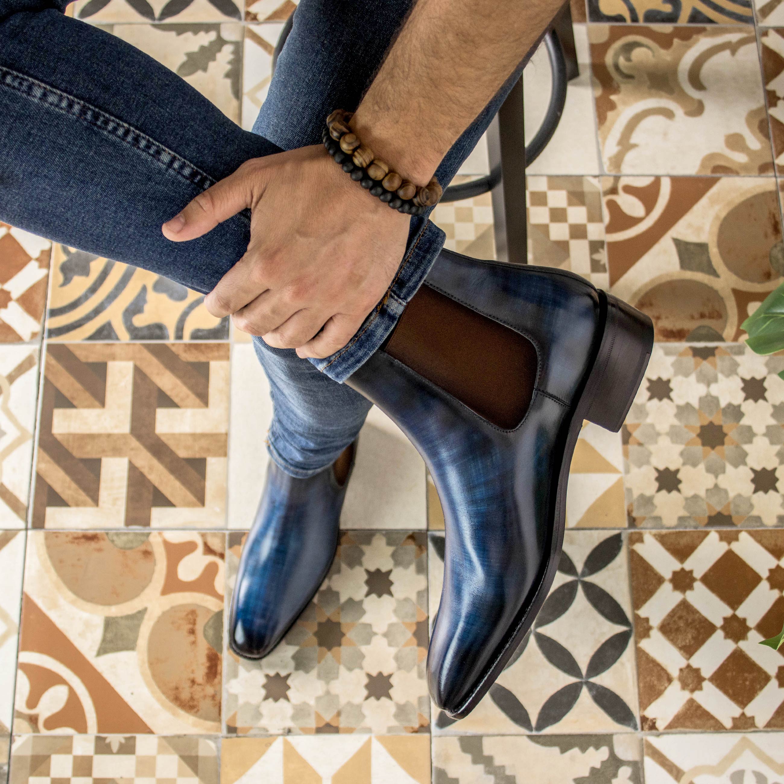 Blue Denim Patina - Alter Chelsea Boots
