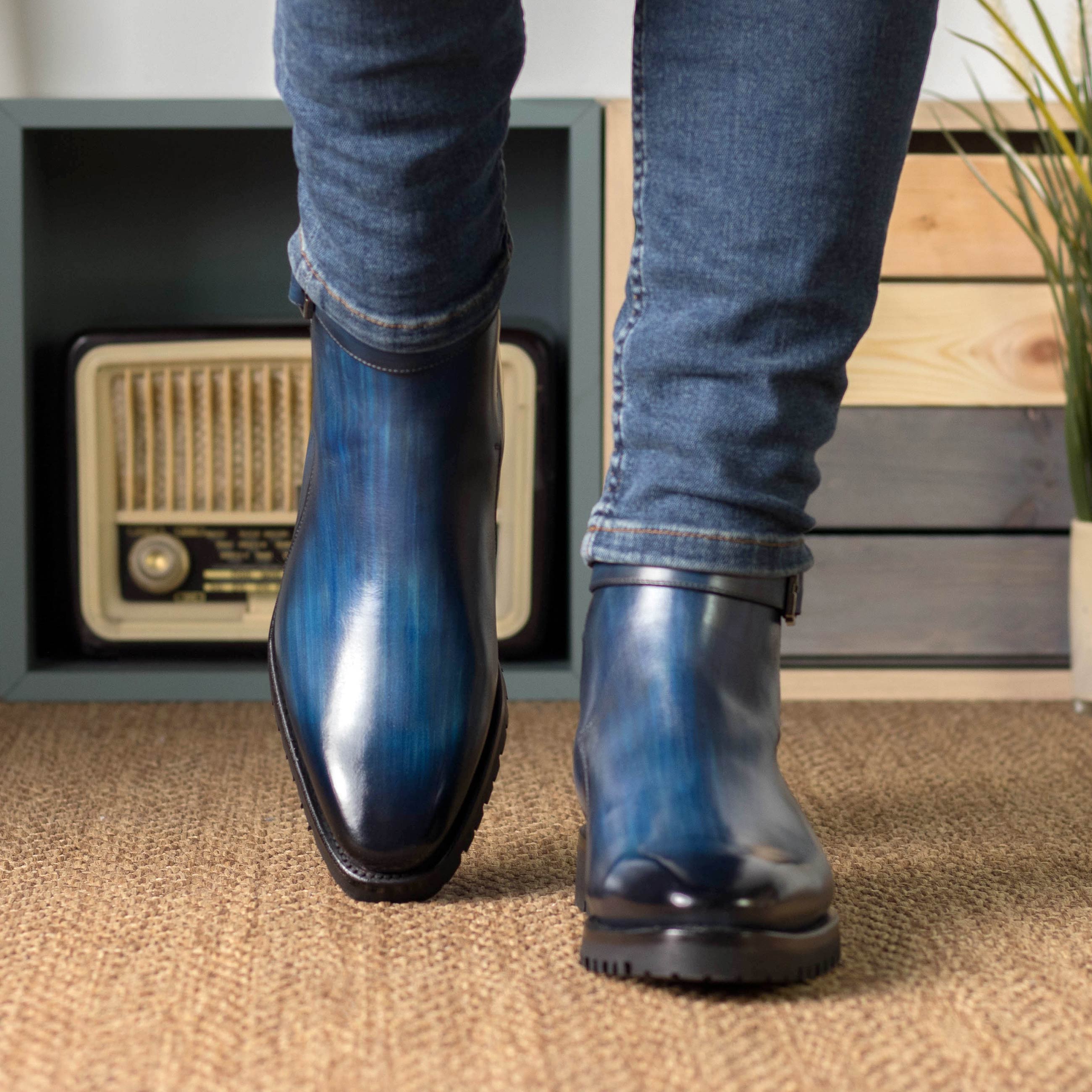 Blue Denim Patina - Hoff Jodhpur Boots