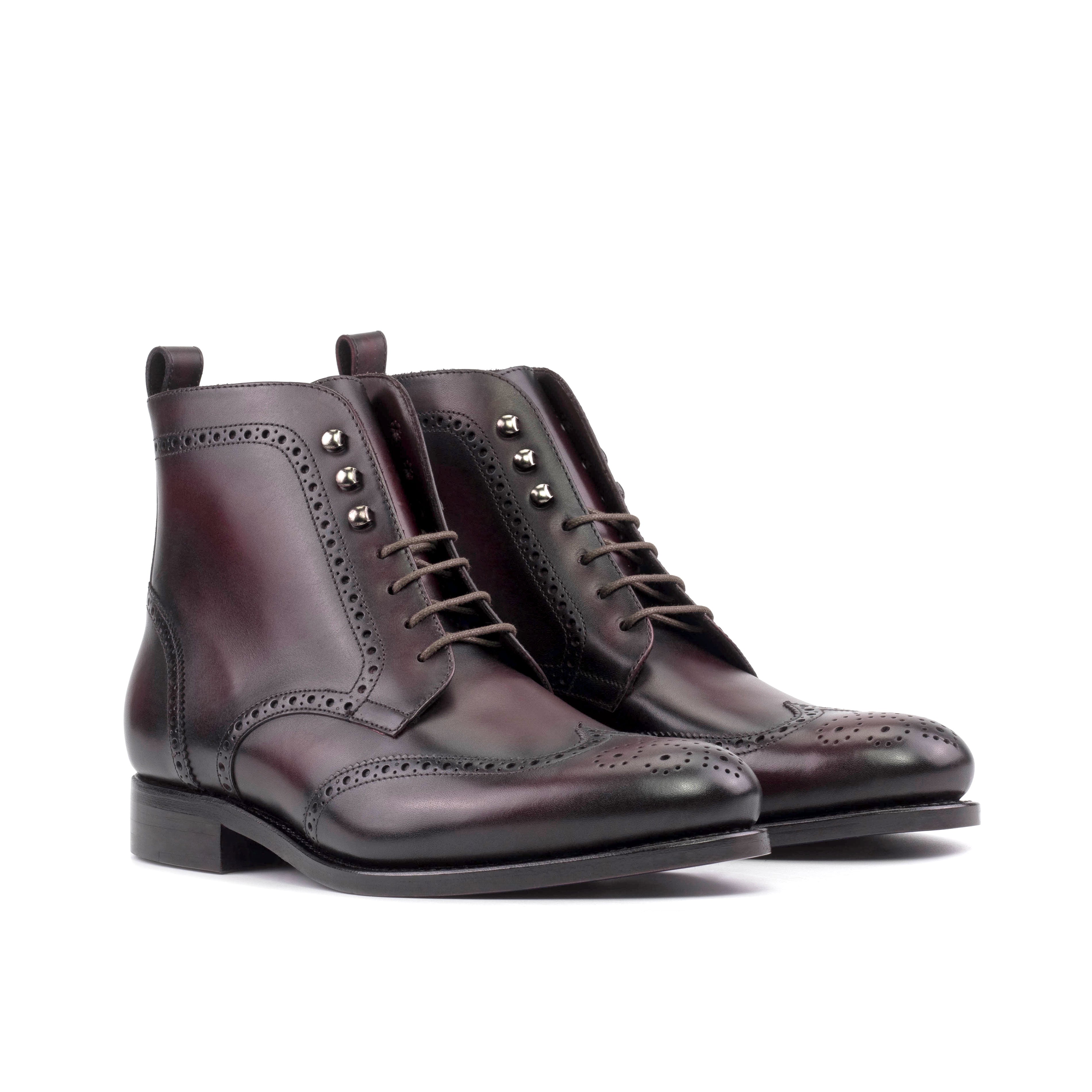 Burgundy Military Brogue