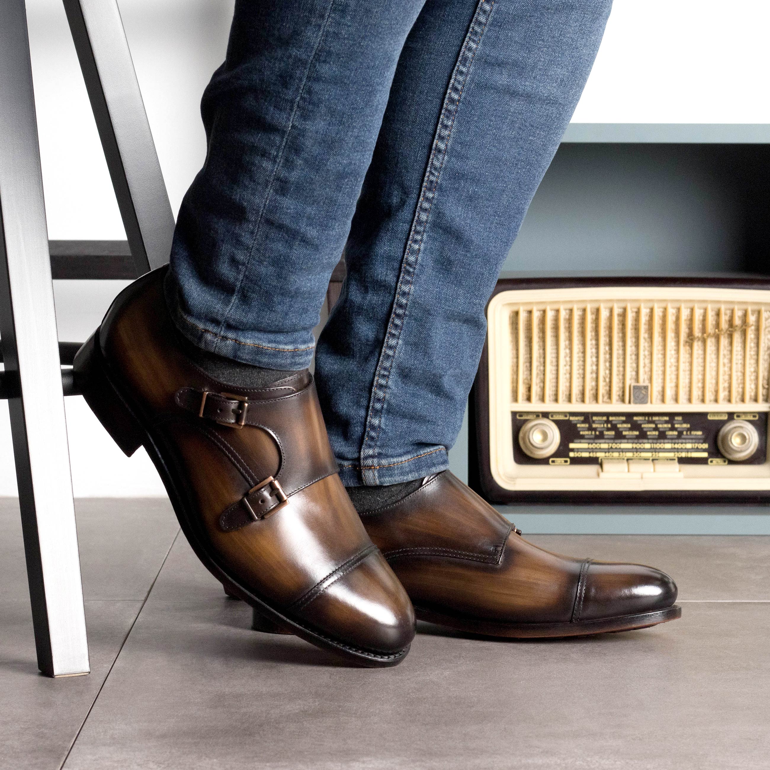 Brown Hardwood Patina - Del Giudice Monk Straps