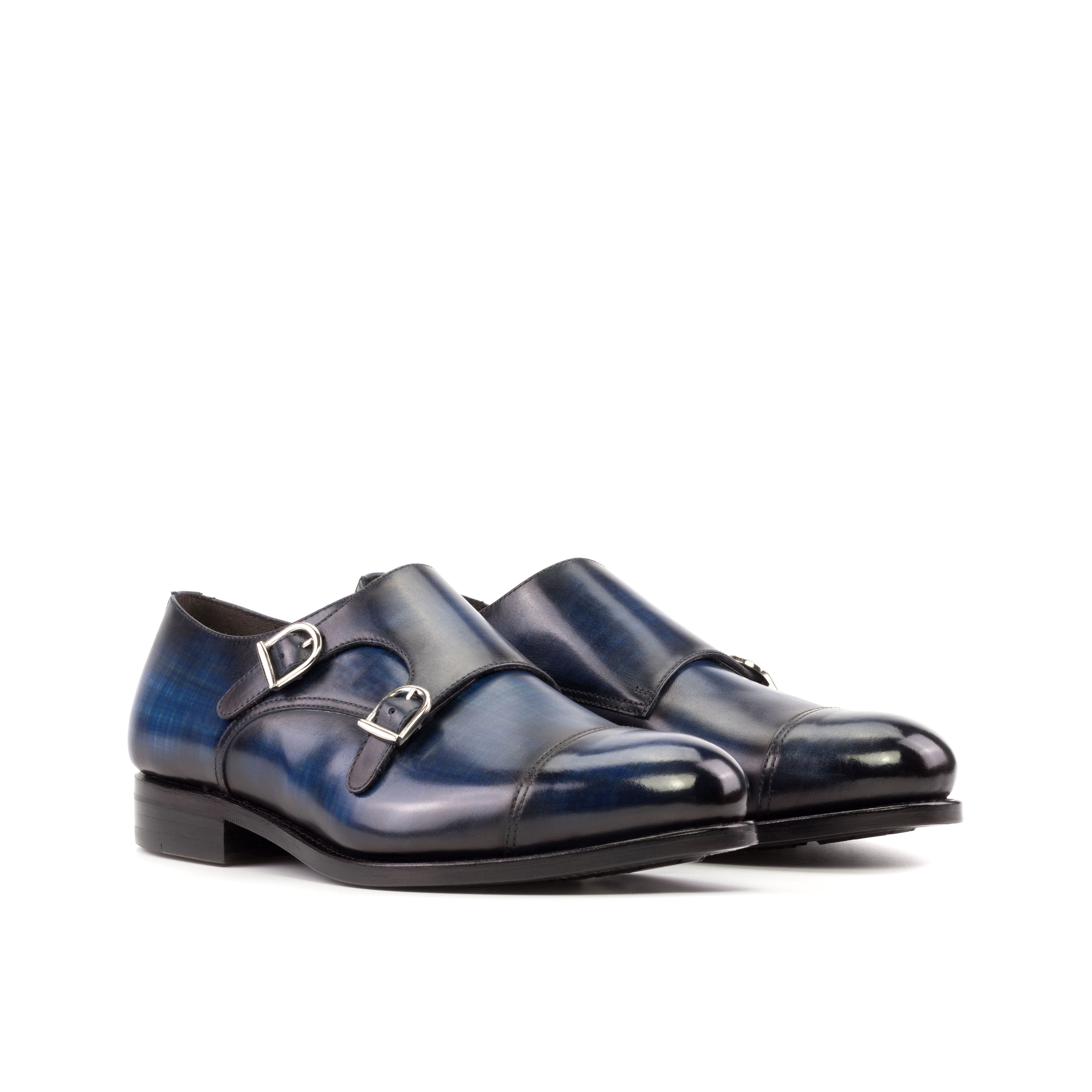 Blue Denim Patina - Del Giudice Monk Straps