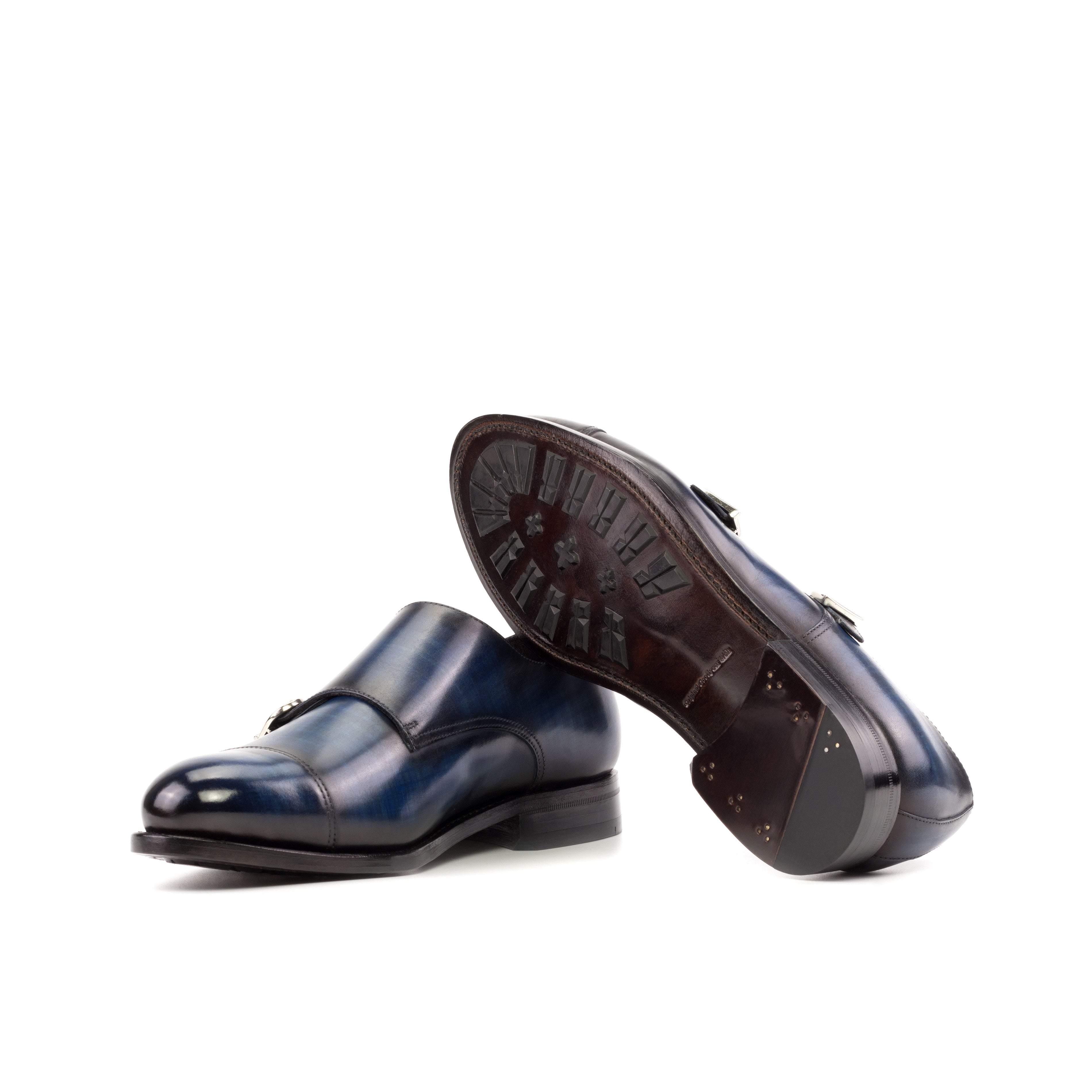 Blue Denim Patina - Del Giudice Monk Straps