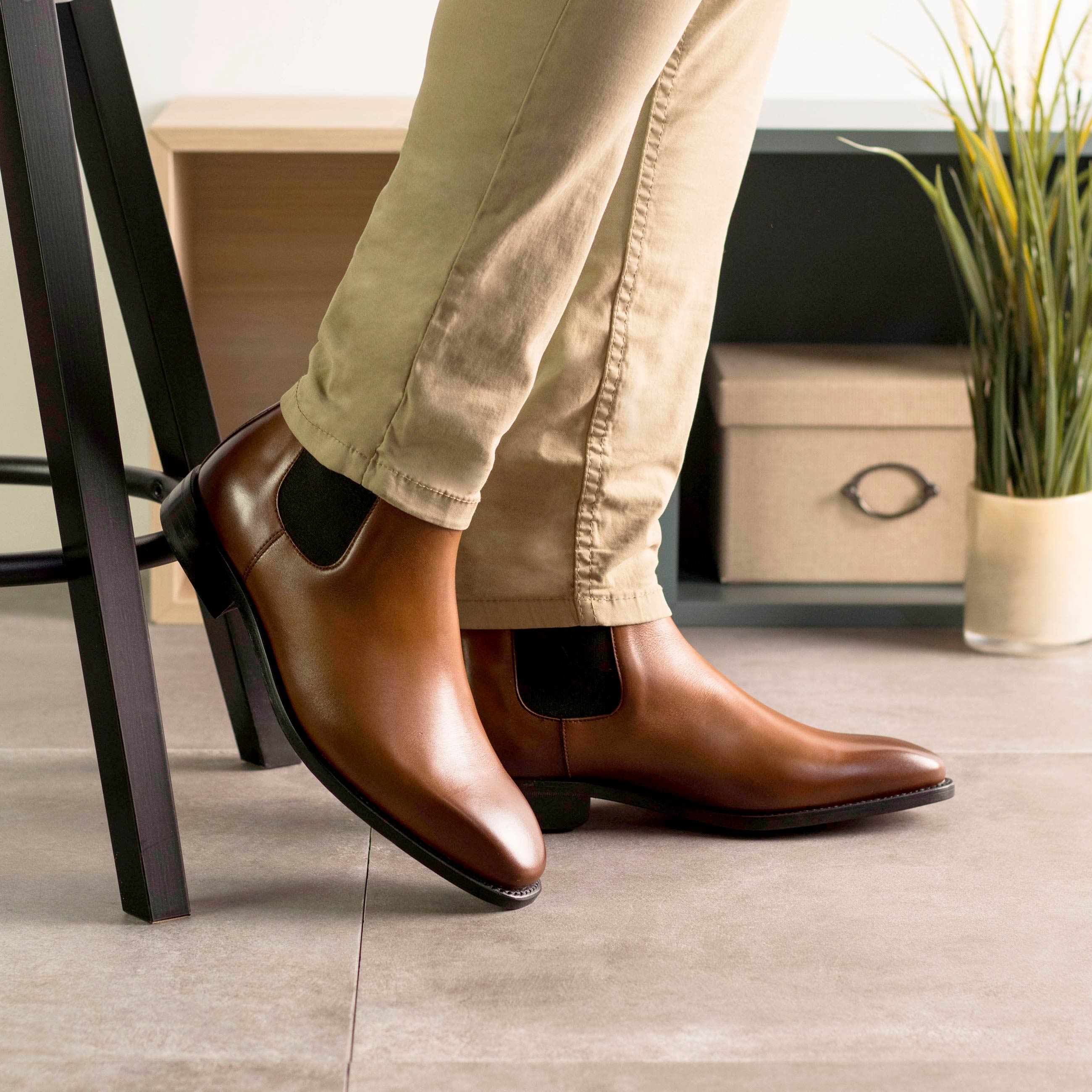 Caramel Chelsea Boots