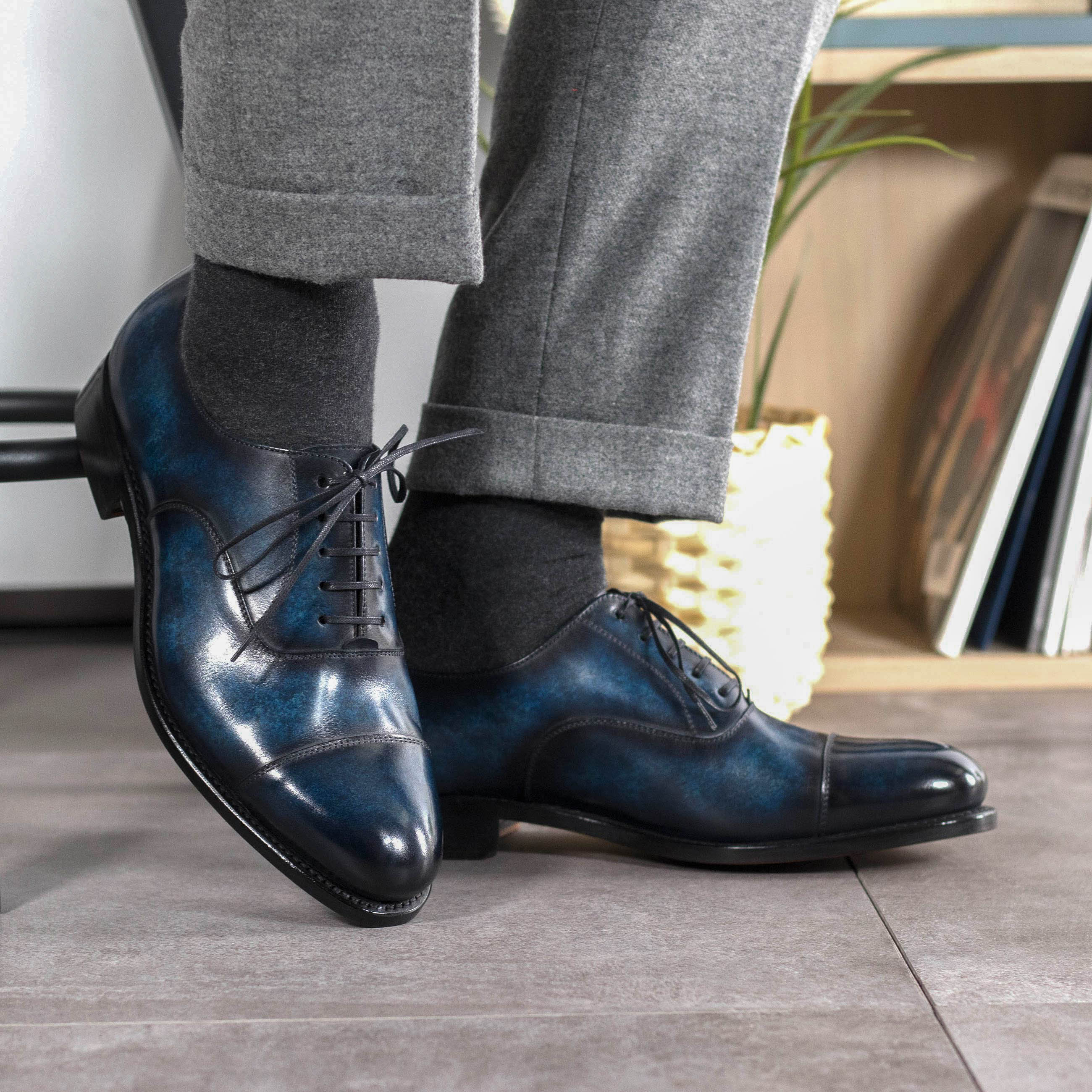 Blue Denim Patina - Fox Oxfords